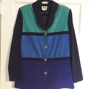 Vintage Leslie Fay Colorblock Blazer - Size 16